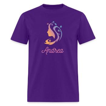 Andrea Name Epic Feminine Woman, Girl, Lady - Men's T-Shirt - purple - Front - Jose (178cm)
