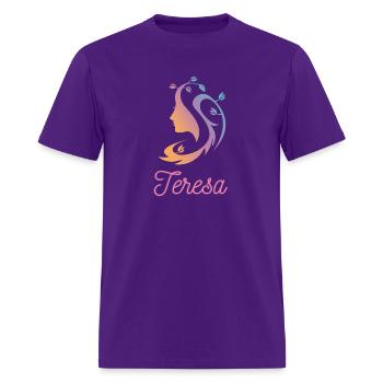 Teresa Name Epic Feminine Woman, Girl, Lady - Men's T-Shirt - purple - Front - Jose (178cm)