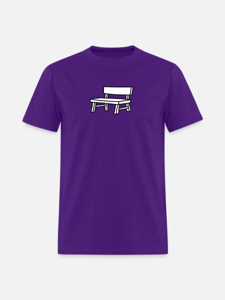 bench lineart - Men's T-Shirt - purple