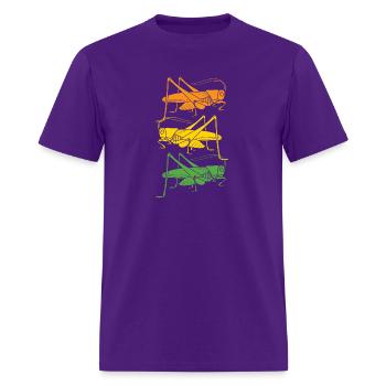 Retro Grasshopper - Men's T-Shirt - purple - Front - Jose (178cm)