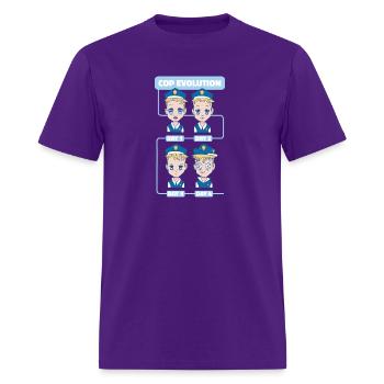 Cop evolution - Men's T-Shirt - purple - Front - Jose (178cm)