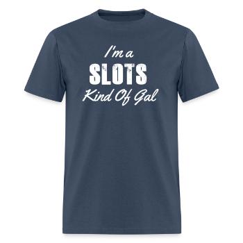 Slots Gal Gambling Casino - Men's T-Shirt -  blue dusk - Front - Jose (178cm)