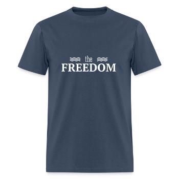 The Freedom - Men's T-Shirt -  blue dusk - Front - Jose (178cm)