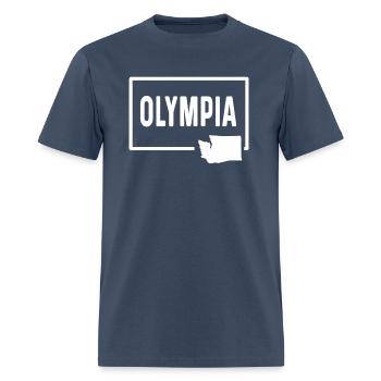 Olympia Washington Wa - Vacances dans ville natale - T-shirt Homme -  blue dusk - Devant - Jose (178cm)