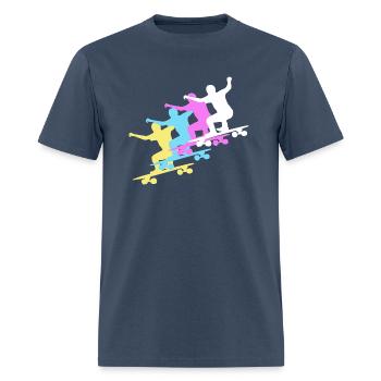 Skater Skateboarding Longboard - Men's T-Shirt -  blue dusk - Front - Jose (178cm)