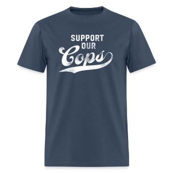 Support Our Cops Pro Cop Pro Police - Men's T-Shirt -  blue dusk - Front - Jose (178cm)