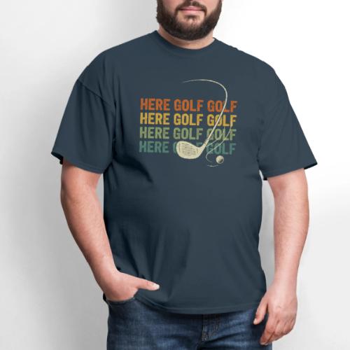 Here Golf Golf Golf Vintage Sunset Style - Men's T-Shirt