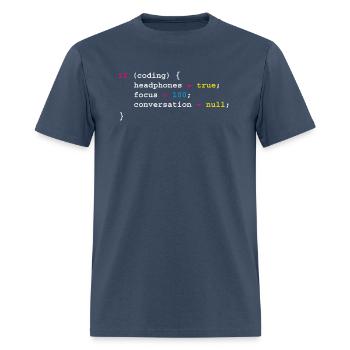 Programming If Coding Headphones Programming - Men's T-Shirt -  blue dusk - Front - Jose (178cm)