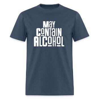 May Contain Alcohol - Men's T-Shirt -  blue dusk - Front - Jose (178cm)