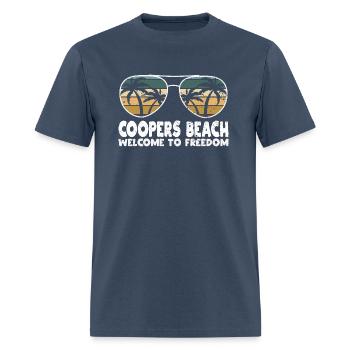 Coopers Beach Welcome to Freedom Vacation Sayings - Men's T-Shirt -  blue dusk - Front - Jose (178cm)