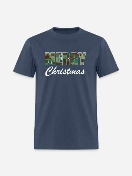 Camo Merry Christmas - Men's T-Shirt - blue dusk