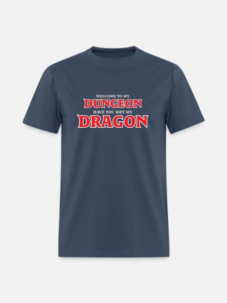 DUNGEON DRAGON retro - Men's T-Shirt - blue dusk