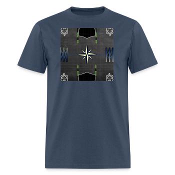 Guardian Coordinates - Men's T-Shirt -  blue dusk - Front - Jose (178cm)