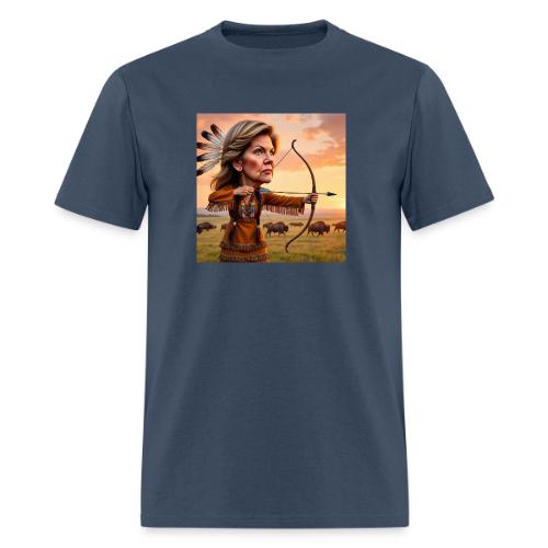 Elizabeth Warren hunting buffalo - Men's T-Shirt
