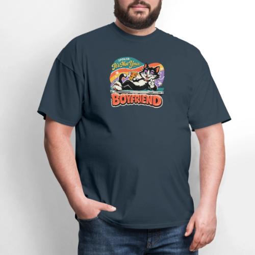 Sassy Cat Pride Pizza Retro Comic - Men's T-Shirt
