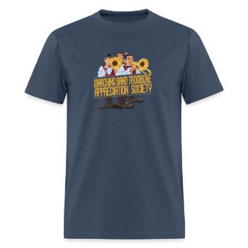 Trombone Trombonist Brass Instrument - Men's T-Shirt -  blue dusk - Front - Jose (178cm)