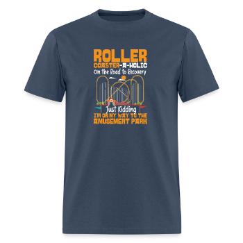 Roller Coaster Roller - Men's T-Shirt -  blue dusk - Front - Jose (178cm)