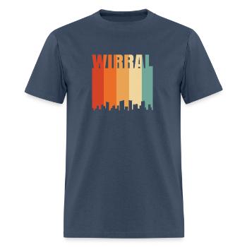 Wirral Great Britain England - Men's T-Shirt -  blue dusk - Front - Jose (178cm)