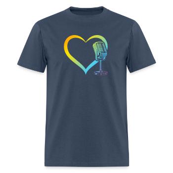 Podcasting Podcast Mic Podcast Lover Podcast Heart - Men's T-Shirt -  blue dusk - Front - Jose (178cm)