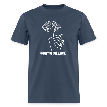 Silence The Hate Day Of Silence - Men's T-Shirt -  blue dusk - Front - Jose (178cm)