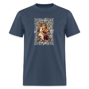 Saint Anthony Of Padua Catholic St. Rosary - Men's T-Shirt -  blue dusk - Front - Jose (178cm)