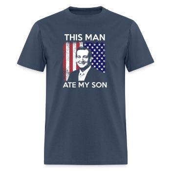 This Man Ate My Son - Men's T-Shirt -  blue dusk - Front - Jose (178cm)