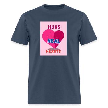 Hugs - Men's T-Shirt -  blue dusk - Front - Jose (178cm)