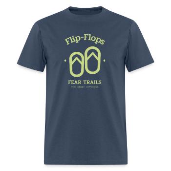Flip-flops fear trails boots hiking - Men's T-Shirt -  blue dusk - Front - Jose (178cm)