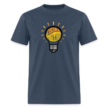 Think positive - Men's T-Shirt -  blue dusk - Front - Jose (178cm)