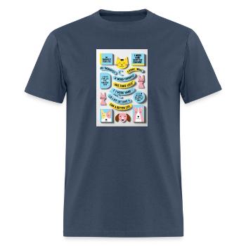 Pets Qoutes - Men's T-Shirt -  blue dusk - Front - Jose (178cm)