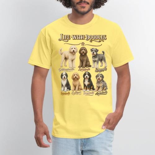 Life With Doodles | Vintage Doodle Breed - Men's T-Shirt