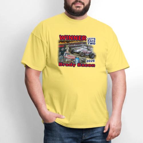 Brady Bacon #LetsRaceTwo Winner - Men's T-Shirt
