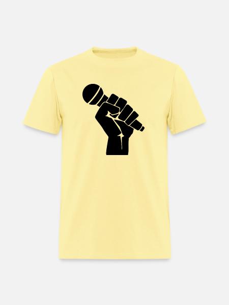 microphone - Men's T-Shirt - cornsilk