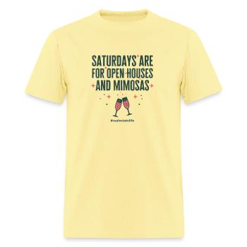 Saturdays are for open houses and mimosas - Men's T-Shirt - cornsilk - Front - Jose (178cm)