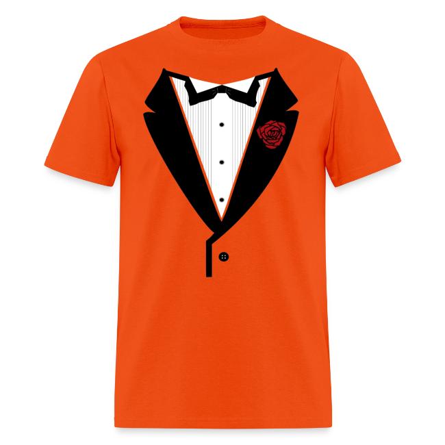 Tuxedo Shirt With Black Lapel And Bowtie