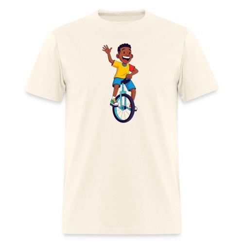 Animated African American Unicyclist - Men's T-Shirt