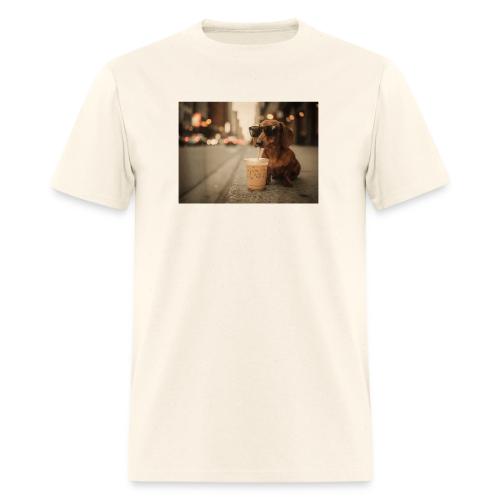 Funny Dachshund Iced Coffee Lover Tee - Men's T-Shirt