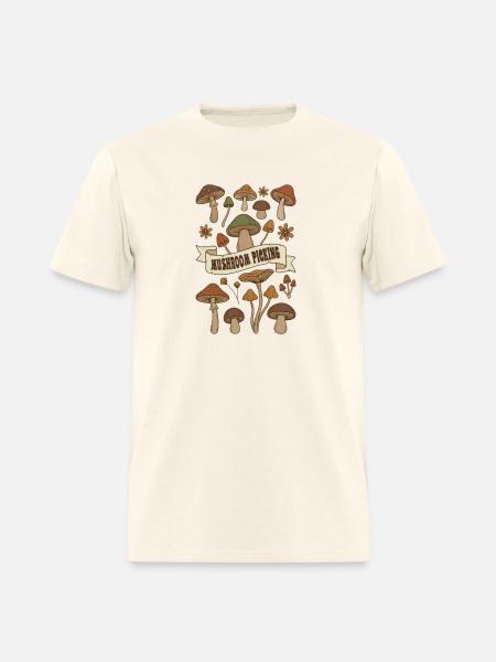 Mushroom Picking Harvest - Men's T-Shirt - sweet cream heather