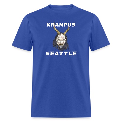 Krampus Seattle Logo White Font - Men's T-Shirt