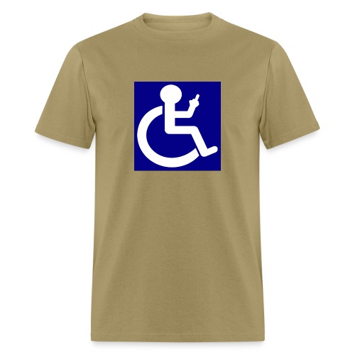 Wheelchair user showing his finger - Men's T-Shirt