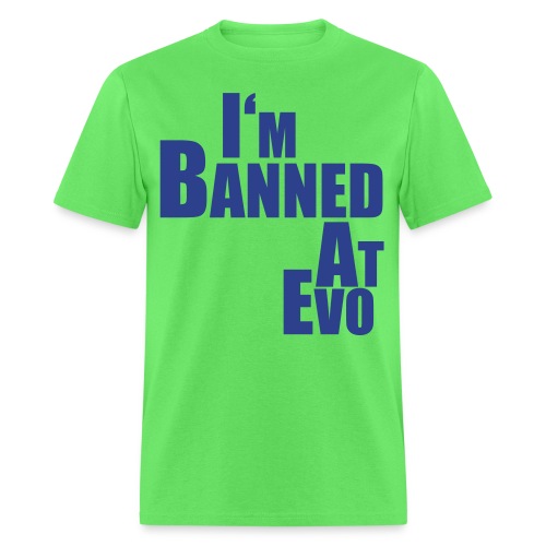 Banned at Evo (Silver Lettering) - Men's T-Shirt