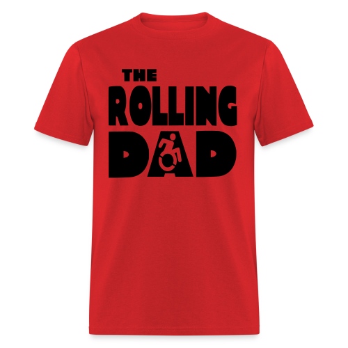 Rolling dad in a wheelchair - Men's T-Shirt