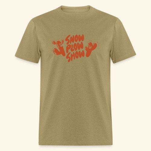 Yati M's Snow Plow Show Orange Logo 1 - Men's T-Shirt