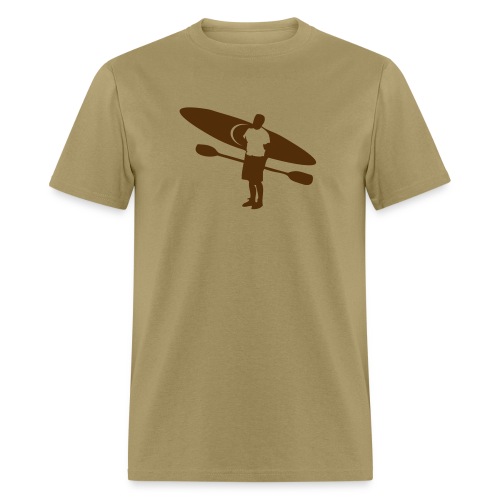 river kayak and paddler outdoors - Men's T-Shirt