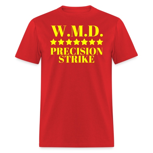 W.M.D. Precision Strike (7 stars) in Yellow font - Men's T-Shirt