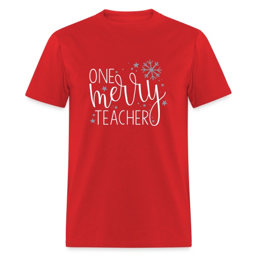 One Merry Teacher Christmas Teacher T-Shirt - Men's T-Shirt