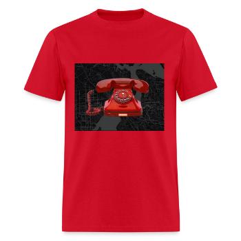 Telephone 3D - Men's T-Shirt - red - Front - Jose (178cm)