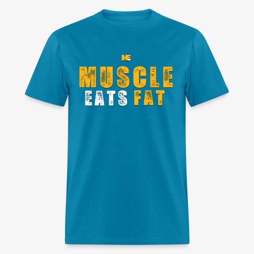 Muscle Eats Fat (Royal Yellow) - Men's T-Shirt