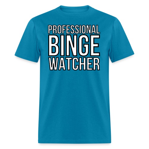 Professional Binge Watcher - Red Background - Men's T-Shirt