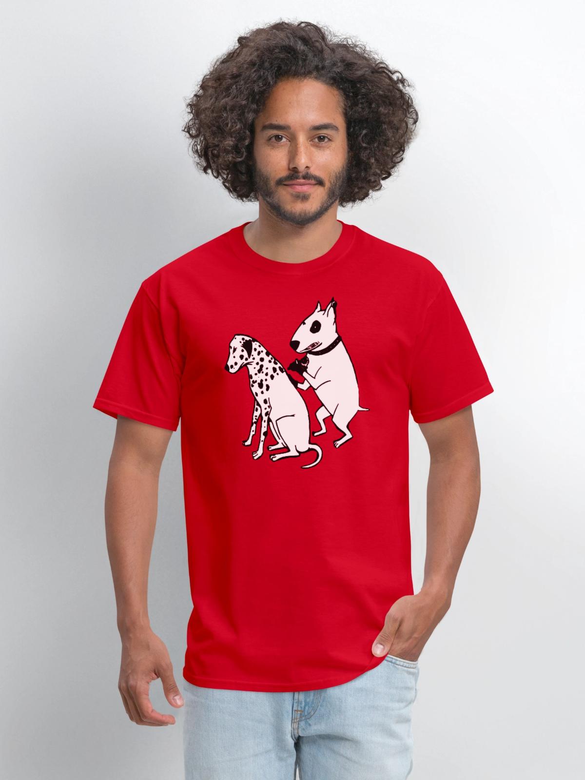 DALMATIAN DOG, TATTOO - Men's T-Shirt - red - Front - Jose (178cm)